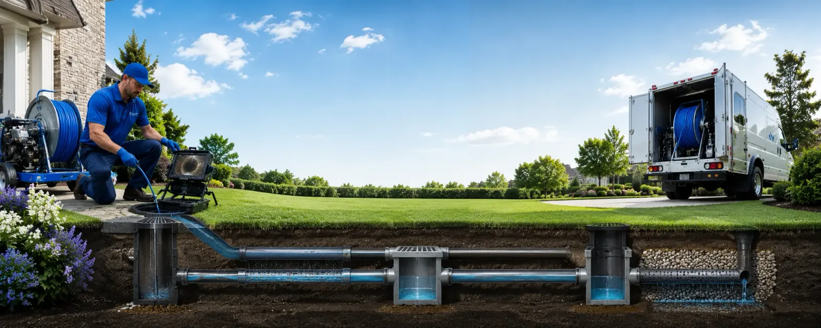 Outdoor drain cleaning information for Southmayd, TX